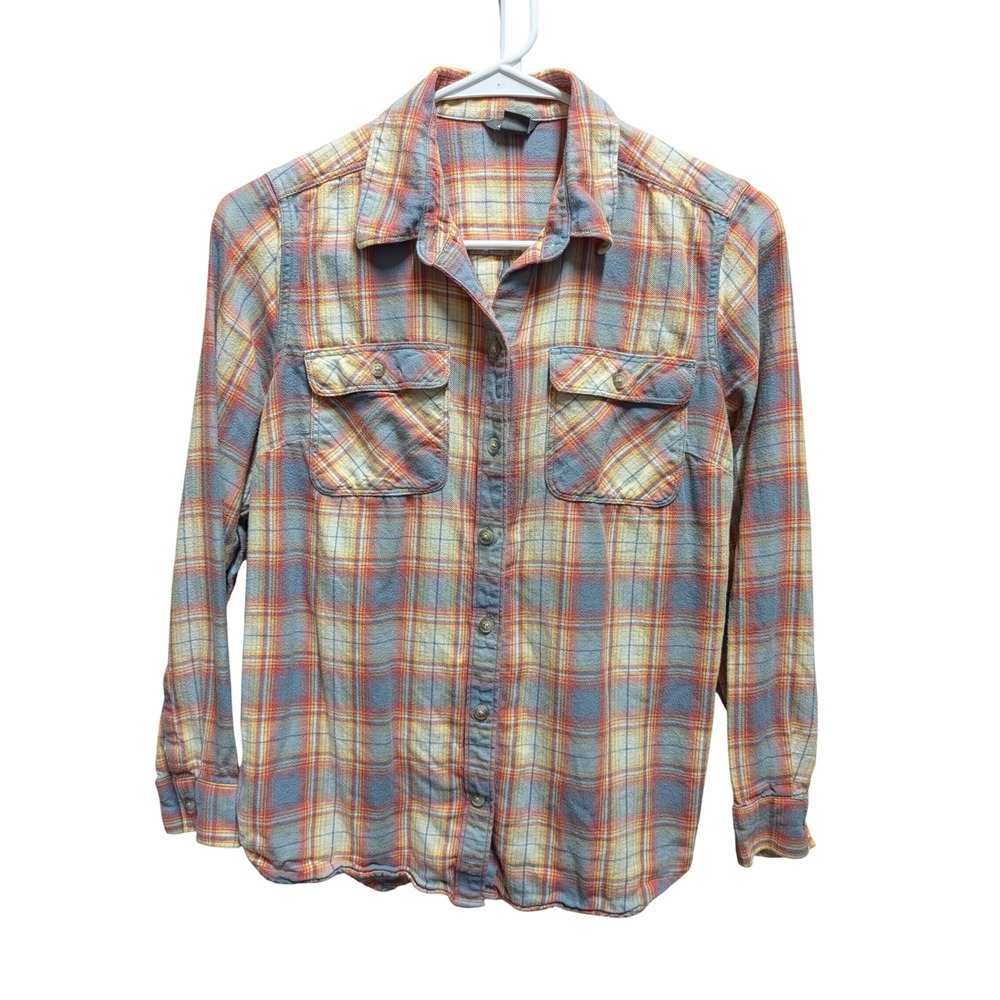 Eddie Bauer Flannel Shirt Womens PS Multicolor Excellent Plaid Button Down